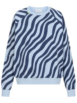 Zweatshirt mit Zebraprint blau