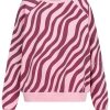 Zweatshirt mit Zebraprint rosa-bordeaux