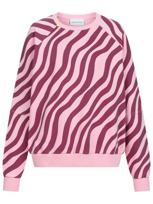 Zweatshirt mit Zebraprint rosa-bordeaux