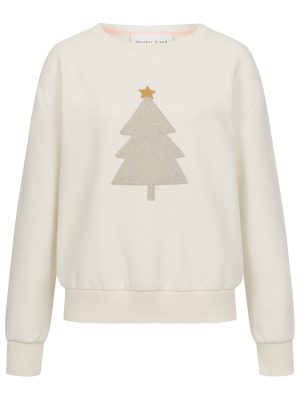 Sweatshirt mit X-mas Tree in off-white