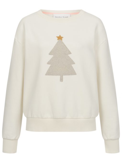 Sweatshirt mit X-mas Tree in off-white