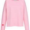 Sweatshirt mit Herz und offenen Kanten