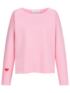 Sweatshirt mit Herz und offenen Kanten