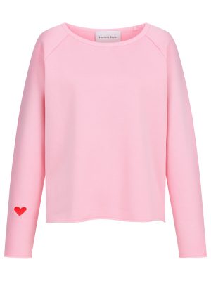 Sweatshirt mit Herz und offenen Kanten