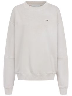 Sweatshirt mit Yes Print in hellgrau Vorderansicht