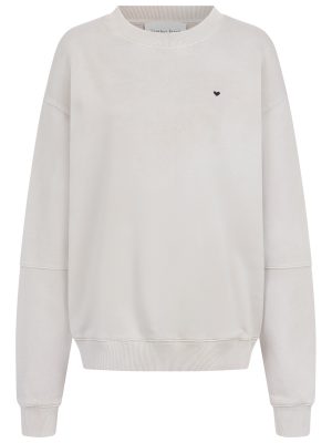 Sweatshirt mit Yes Print in hellgrau Vorderansicht