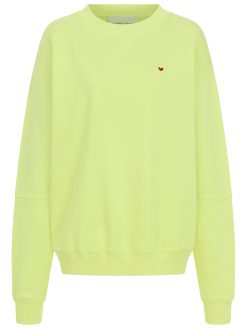 Sweater mit Yes Print lime