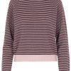 Kaschmir Pullover mit rosa-bordeaux Streifen