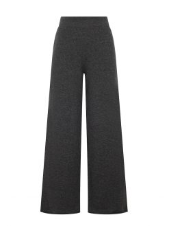 Kaschmir Hose mit lässigem Beim in grau