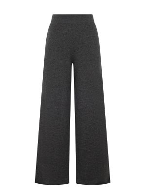 Kaschmir Hose mit lässigem Beim in grau