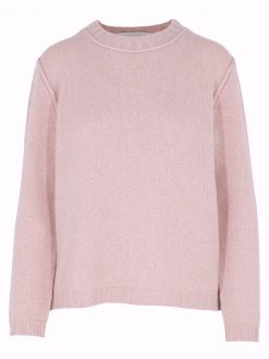 Kachmir Pullover basic mit lurex rosa