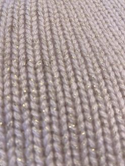 Kaschmir Mütze mit Lurex Garn in rosa