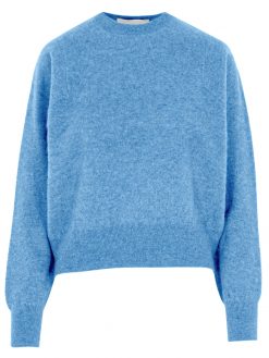 Boxy Pullover türkis aus brushed Kaschmir Vorderansicht