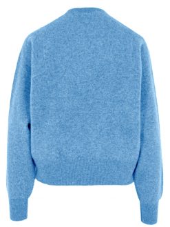 Boxy Pullover türkis aus brushed Kaschmir Rückansicht