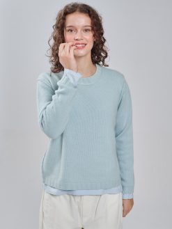Kachmir Pullover basic in bleu