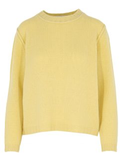 Kachmir Pullover basic in gelb