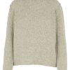 Kachmir Pullover basic mit lurex in hellgrau