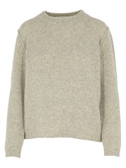Kachmir Pullover basic mit lurex in hellgrau