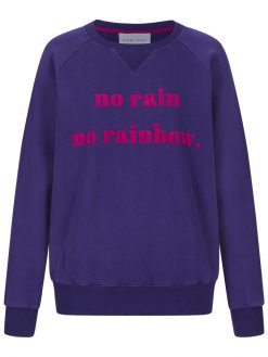 Sweatshirt no rain no rainbow in purple