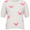 Pullover mit Krabben in off white