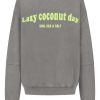 Sweatshirt Lazy Coconut grau Rückansicht