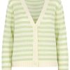 Cardigan mit Streifen in mint und cremeweiß
