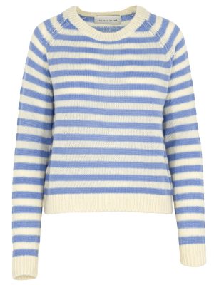 Ringelpullover in hellblau und cremeweiß