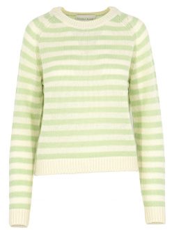 Ringelpullover in mint und cremeweiß