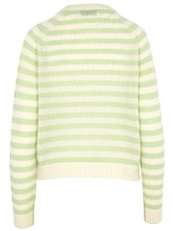 Ringelpullover in mint und cremeweiß Rückansicht