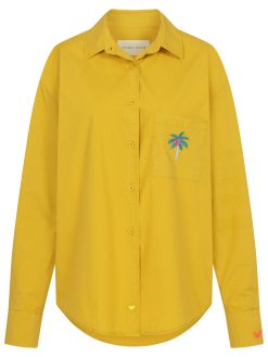 Popeline Bluse in lemon curry