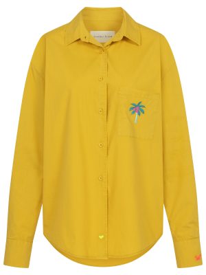 Popeline Bluse in lemon curry