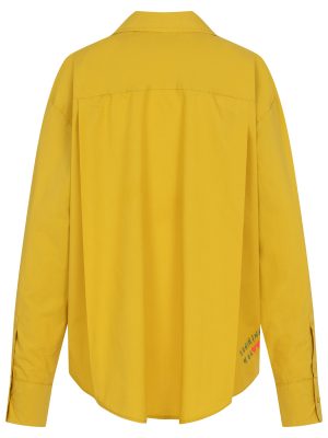 Popeline Bluse in lemon curry Rückansicht