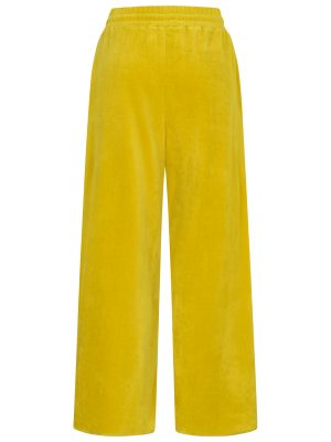 Lange Hose velour gelb Rückansicht