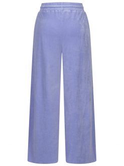 Lange Hose velour flieder Rückansicht