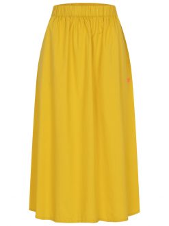 Popeline Rock in gelb Vorderansicht