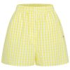 Gelb karierte Popeline Shorts
