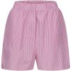 Gestreifte Popeline Shorts in Rosa