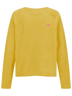 Sweatshirt velour senfgelb Rückansicht