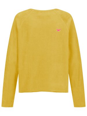 Sweatshirt velour senfgelb Rückansicht