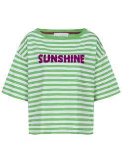 Grün gestreiftes Sunshine T-shirt