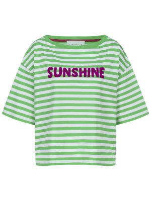 Grün gestreiftes Sunshine T-shirt