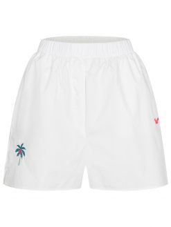 Weisse Popeline Shorts