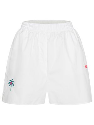 Weisse Popeline Shorts