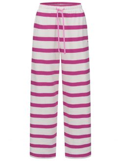 Lounge Hose mit Streifen in pink