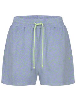 Shorts aus Frottée in lila