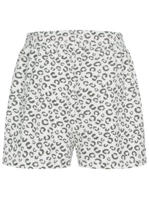 Leo Frottée Shorts in weiß Rückansicht