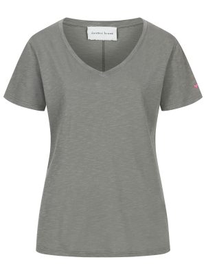 T-Shirt mit V- Ausschnitt in grau