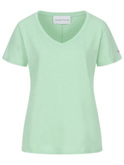 V-neck T-shirt in grün