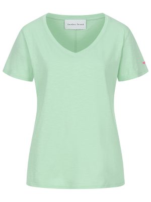 V-neck T-shirt in grün