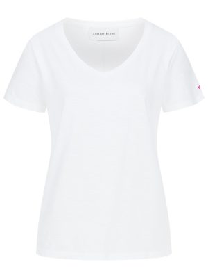 T-shirt V-neck weiß